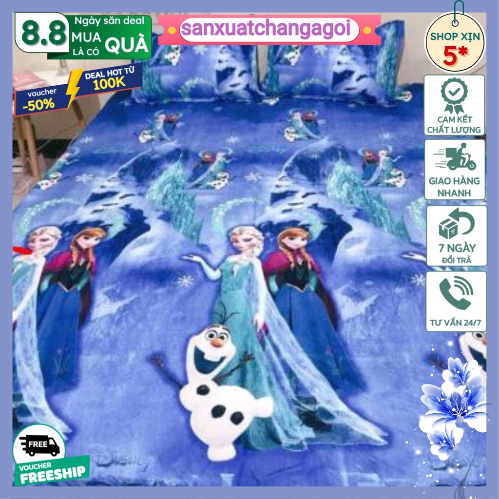 Sản xuất bộ ga gối poly 1m6/1m8/2m2 chát chọn mẫu