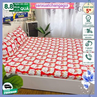 Ga trải gường,ga boc đệm,nhiều kích thước 1m2 bọc đệm poly-mèo đỏ