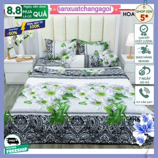 Ga chun bọc đệm 1m2 1m4 1m5 1m6 1m8 vải cotton poly