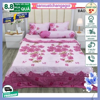 Ga giường cotton poly 1m6 1m8 ga chun bọc đệm mẫu mới về - sanxuatchangagoi