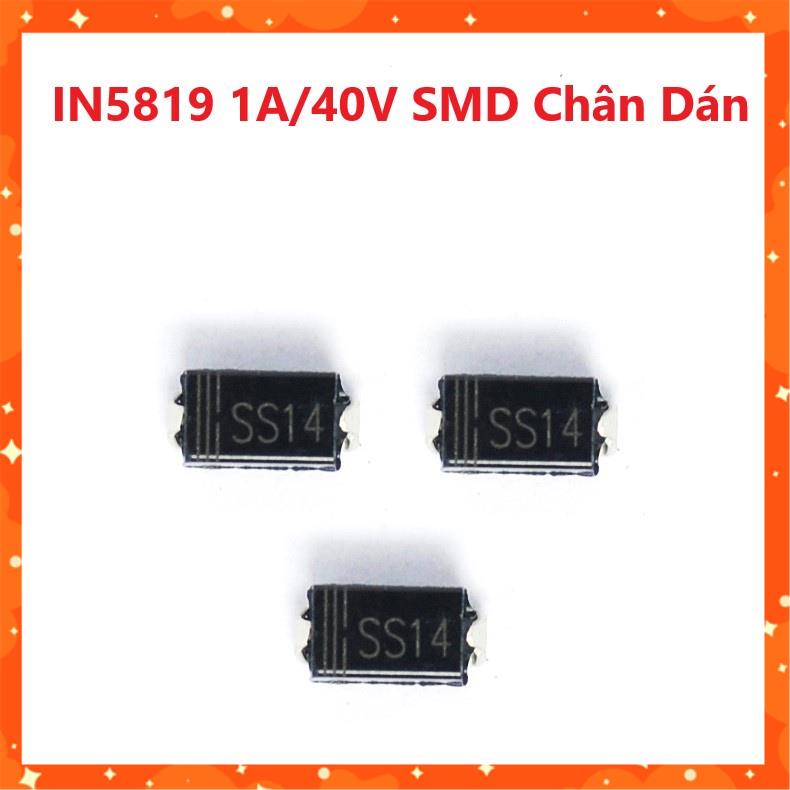 Túi 10 Con - SS14 - Diode Schottky IN5819 1A/40V SMD Chân Dán - Đi Ốt Nhanh 5819