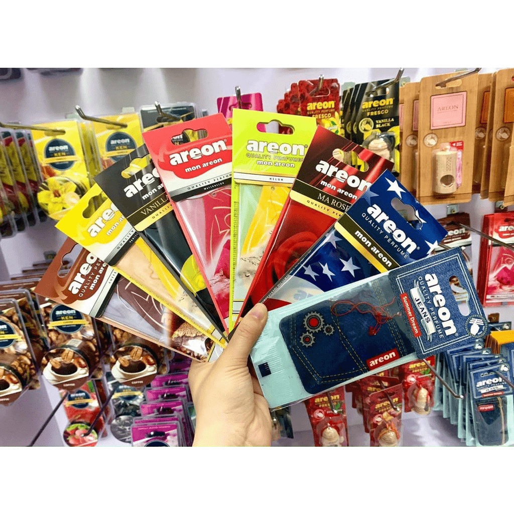 Mới về Sáp thơm-Lá Thơm Areon Nhập khẩu từ Bulgaria - Lá Thơm Treo Xe Ô Tô, Khử Mùi Xe Hơi,thơm phòng,khử mùi trong tủ q