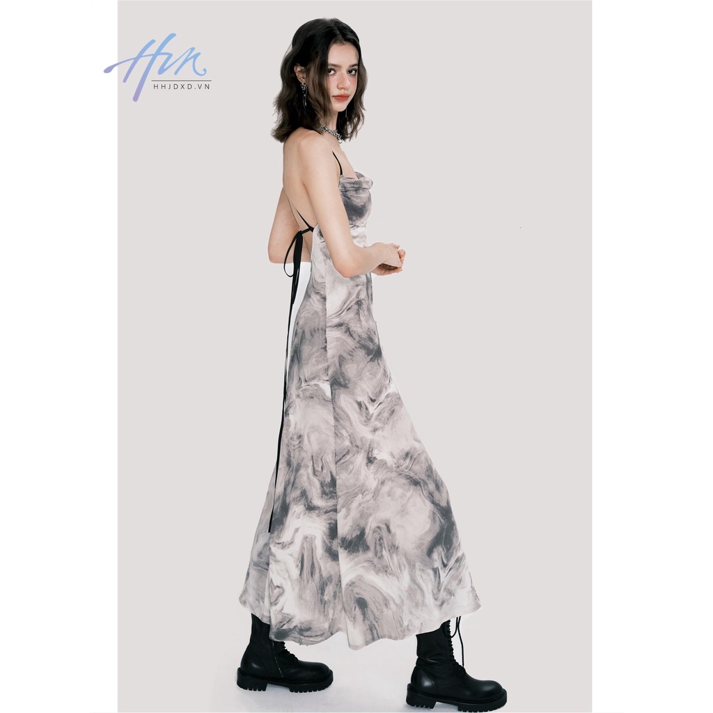 Đầm Hai Dây Dáng Dài Phong Cách Trung Hoa Mới