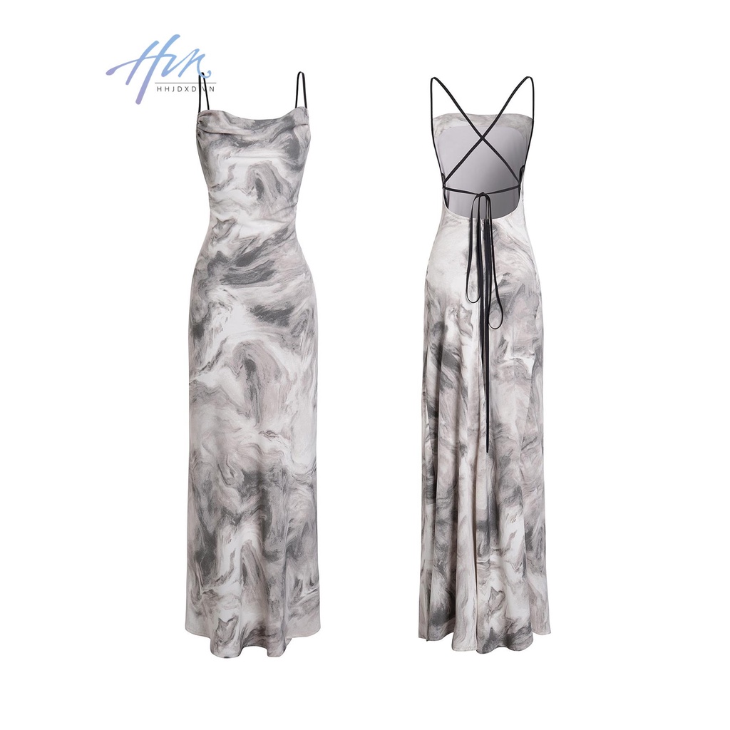 Đầm Hai Dây Dáng Dài Phong Cách Trung Hoa Mới