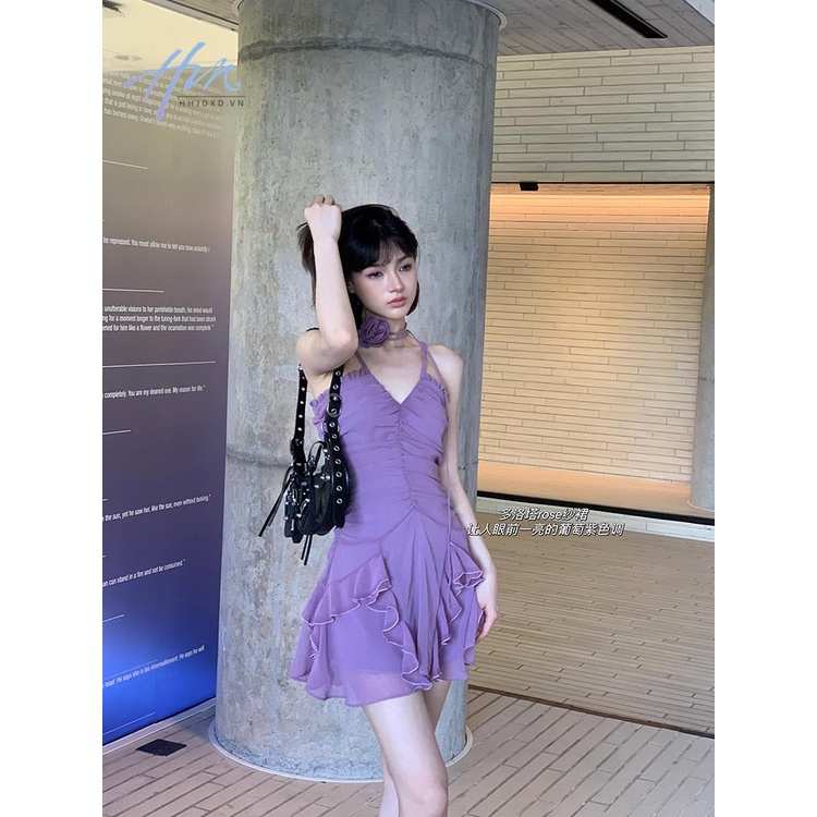 Đầm Hai Dây Cổ Chữ v Eo Cao Ôm Dáng Thời Trang Mùa Xuân 2023 Mới 2023