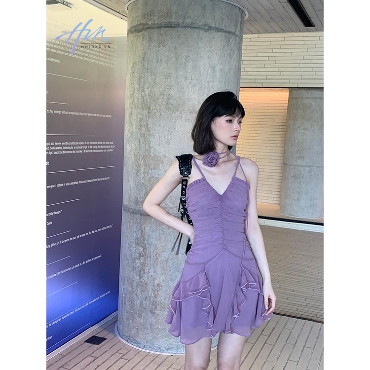 Đầm Hai Dây Cổ Chữ v Eo Cao Ôm Dáng Thời Trang Mùa Xuân 2023 Mới 2023
