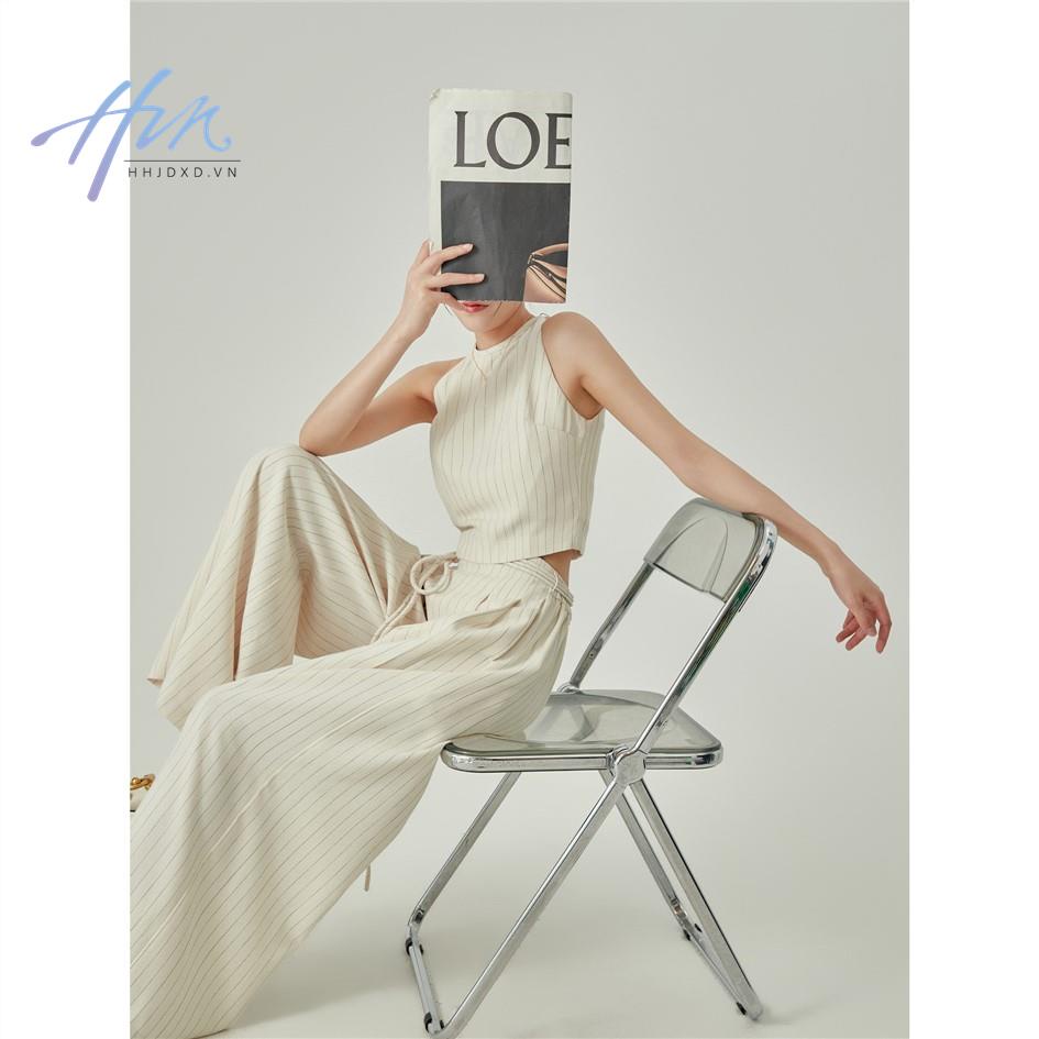 Set Đầm 2 Món Họa Tiết Kẻ Sọc Thời Trang Mùa Hè Xinh Xắn Cho Nữ