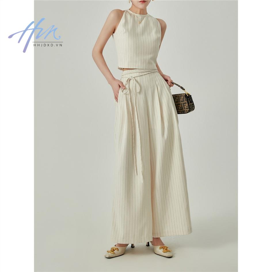 Set Đầm 2 Món Họa Tiết Kẻ Sọc Thời Trang Mùa Hè Xinh Xắn Cho Nữ