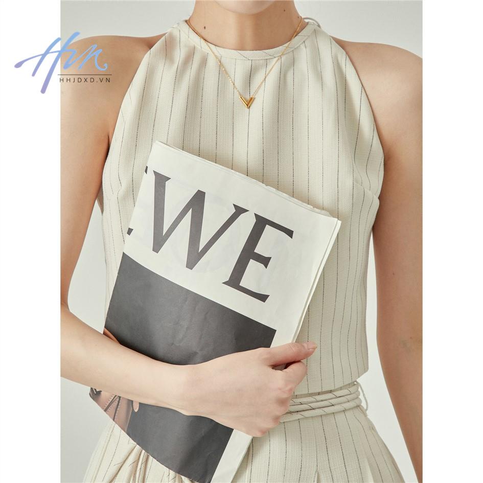 Set Đầm 2 Món Họa Tiết Kẻ Sọc Thời Trang Mùa Hè Xinh Xắn Cho Nữ