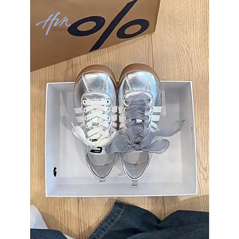 Giày Múa Ba Lê Đế Bằng Phối Ruy Băng Thoáng Khí Thời Trang Mùa Hè 2023 Cho Nữ