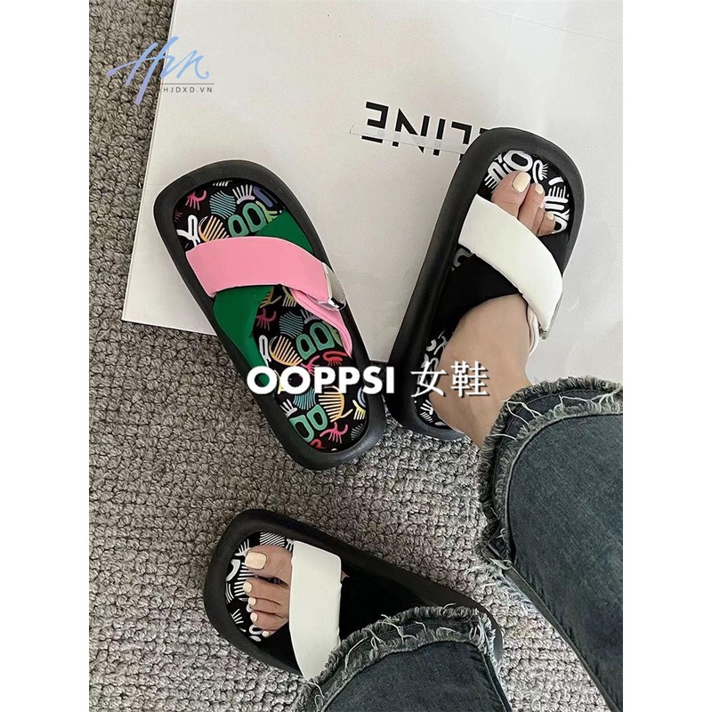 Dép Đế Dày Chống Trượt Thời Trang Mùa Hè 2023 Phong Cách Mới Cho Nữ