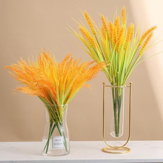 Cành bông lúa vàng nhựa giả trang trí decor như lúa thật