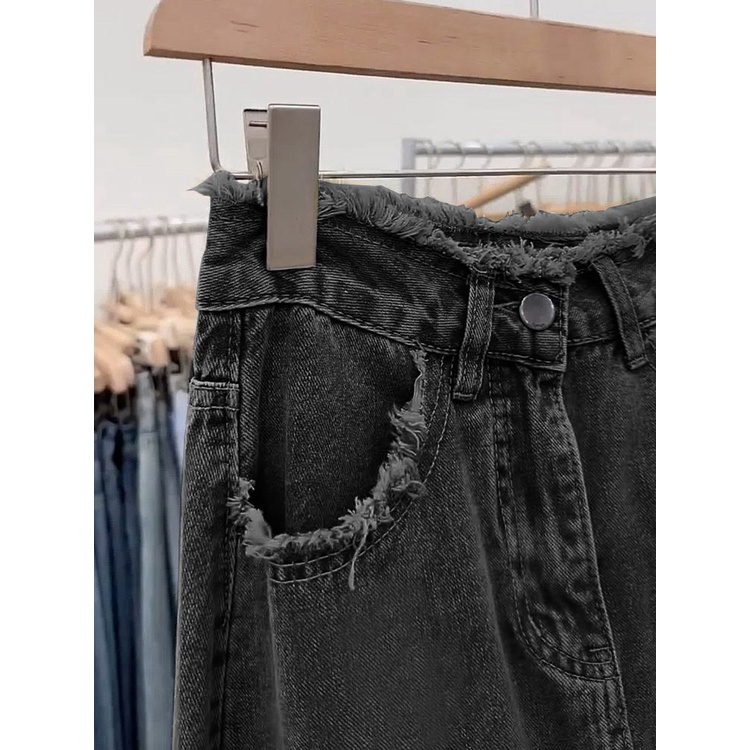 Chân Váy Denim Dài Dáng Chữ a Lưng Cao Xẻ Tà Thời Trang Mùa Hè Hàng Mới 2023 Dành Cho Bạn Nữ