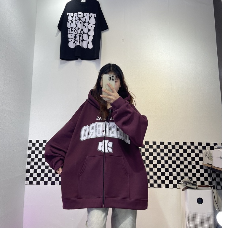 ÁO KHOÁC HOODIE ZIP ĐỎ ĐÔ BEER BRO (BM) (800GAM)