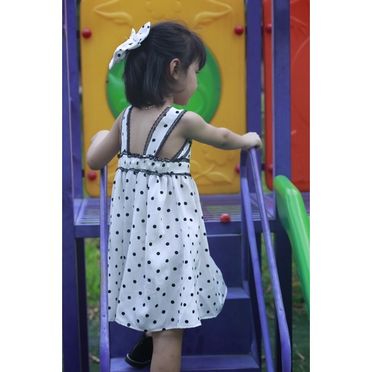 Váy thô hoa nhí, váy tặng kèm nơ cho bé gái size 13-26kg