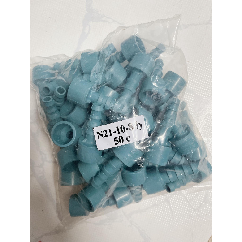 50 Cái Nối ống PVC phi 16 ly - 21 ly ra đuôi 10 ly