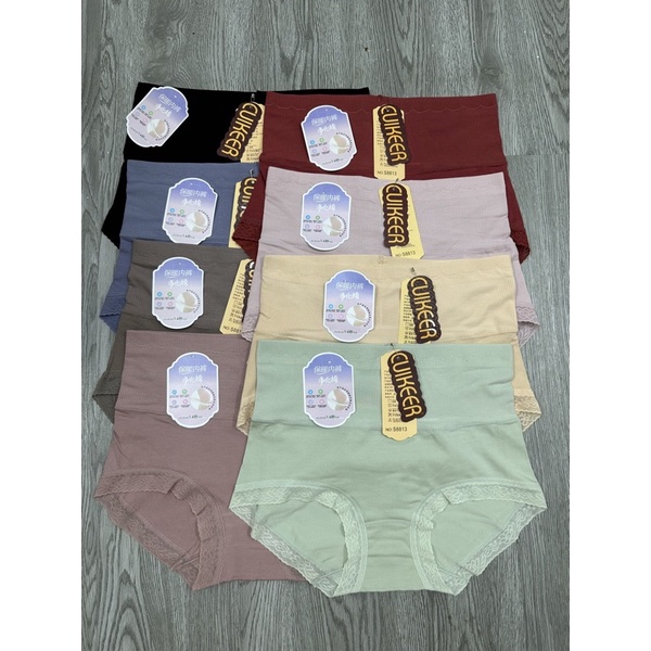 Quần ló simple cạp cao gen bụng định hình eo thon chất cotton co giãn 4 chiều nhiều màu sắc