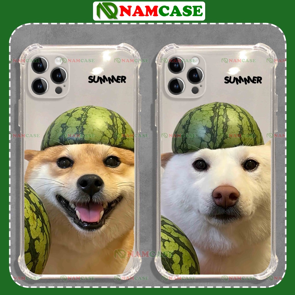 Ốp lưng iphone chó mèo chống sốc 4 góc silicon dẻo trong suốt bảo vệ camera ip 6/6s/7/8/X/XS/11/12/13/14 Pro Plus Max