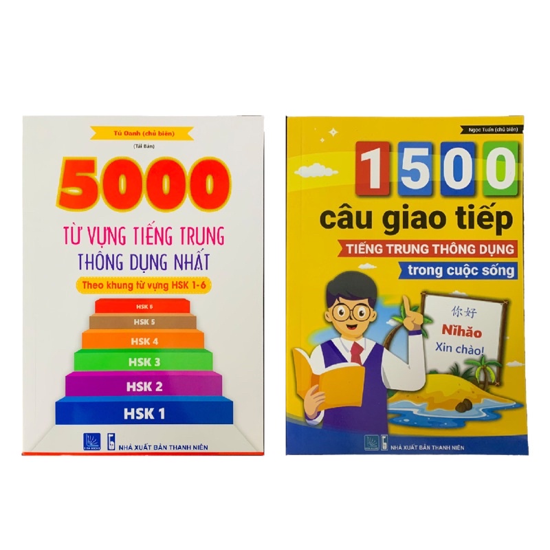 Sách-Combo:1500 câu chém gió tiếng trung thông dụng nhất+5000 từ vựng tiếng trung thông dụng nhất