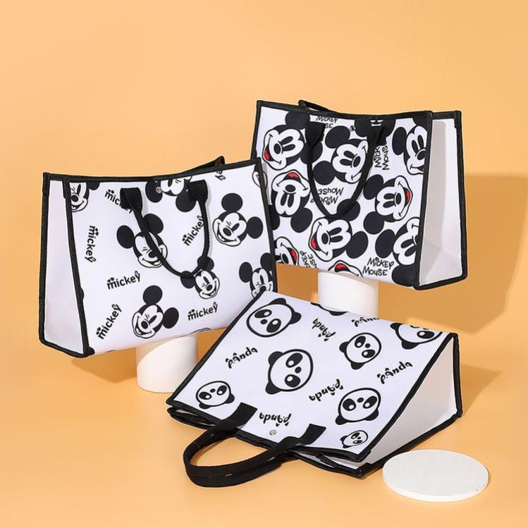 Túi Đeo Vai Tote Vải Canvas Cở Lớn In Họa Tiết Họa Hình Dễ Thương Cho Nữ 29*16*39cm