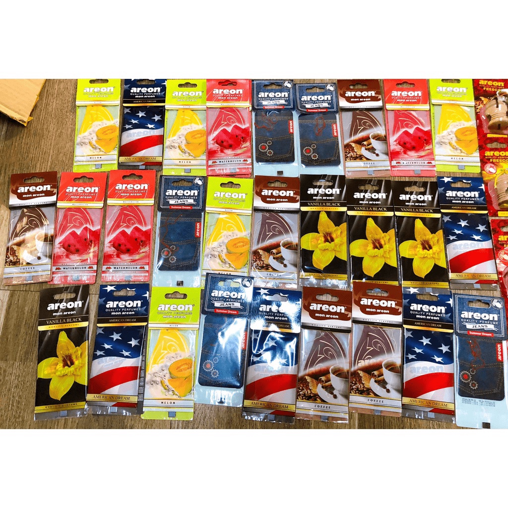 Mới về Sáp thơm-Lá Thơm Areon Nhập khẩu từ Bulgaria - Lá Thơm Treo Xe Ô Tô, Khử Mùi Xe Hơi,thơm phòng,khử mùi trong tủ q