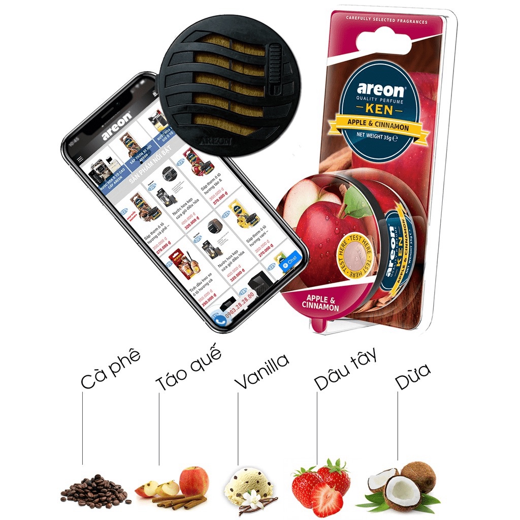 Mới về Sáp Thơm AREON - Nước Hoa ô Tô AREON Khử Mùi Xe Hơi Cao Cấp Chính Hãng Nhập Khẩu Bulgaria thietbixehoi