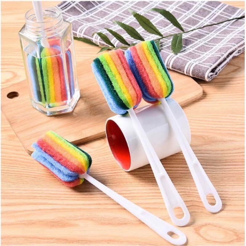 Cây rửa ly, bình sữa 7 màu