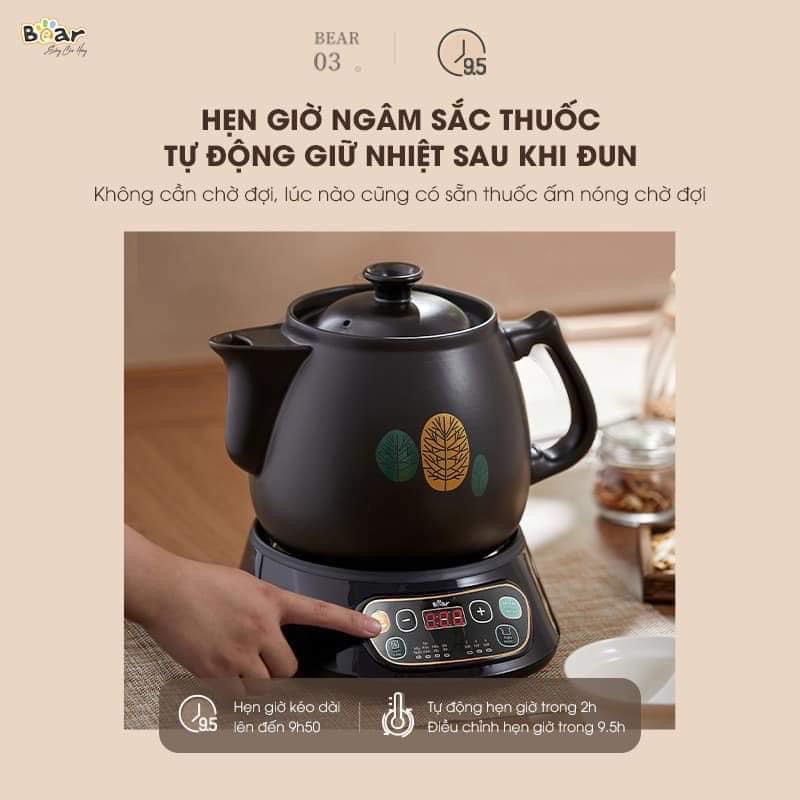 Ấm Sắc Thuốc Điện BEAR JYH-B40Q1 Dung Tích 3L, 3,5L Hàng Chính Hãng- Bảo Hành 12 Tháng