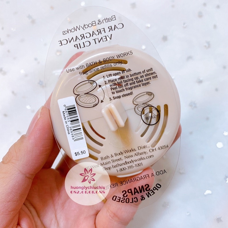 Mới về Kẹp tinh dầu thơm xe Bath and Body works  kẹp nước hoa xe hơi thietbixehoi