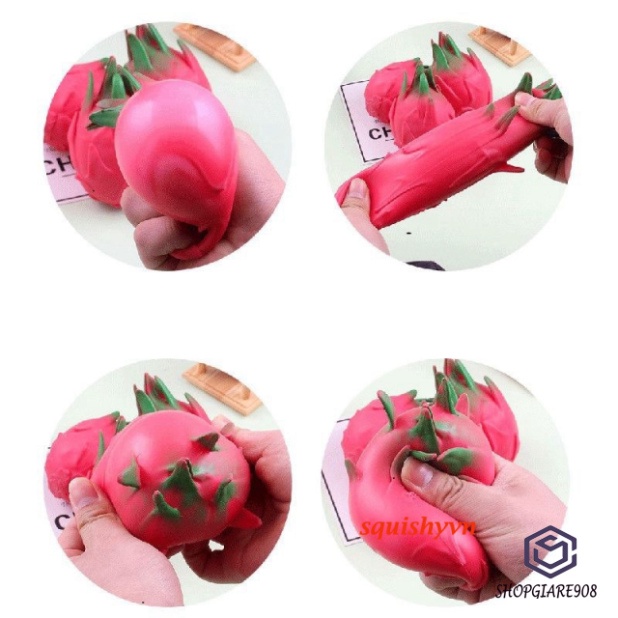 Squishy Lớn JUMBO Hình QUẢ THANH LONG đồ giải trí Xốp Giảm Stress Hình mềm mại xinh tươi co dãn và đàn hồi Cho Bé