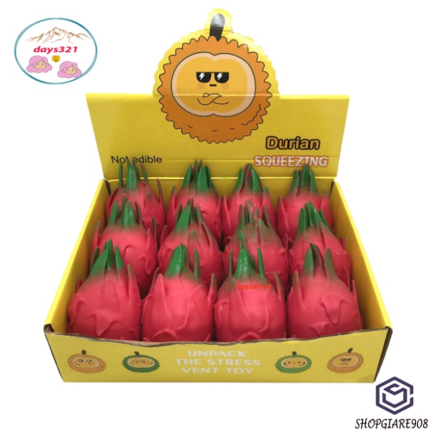 Squishy Lớn JUMBO Hình QUẢ THANH LONG đồ giải trí Xốp Giảm Stress Hình mềm mại xinh tươi co dãn và đàn hồi Cho Bé