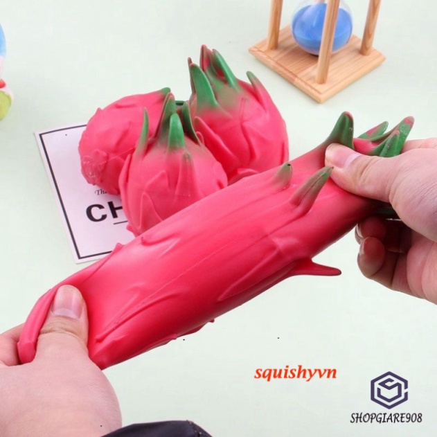 Squishy Lớn JUMBO Hình QUẢ THANH LONG đồ giải trí Xốp Giảm Stress Hình mềm mại xinh tươi co dãn và đàn hồi Cho Bé