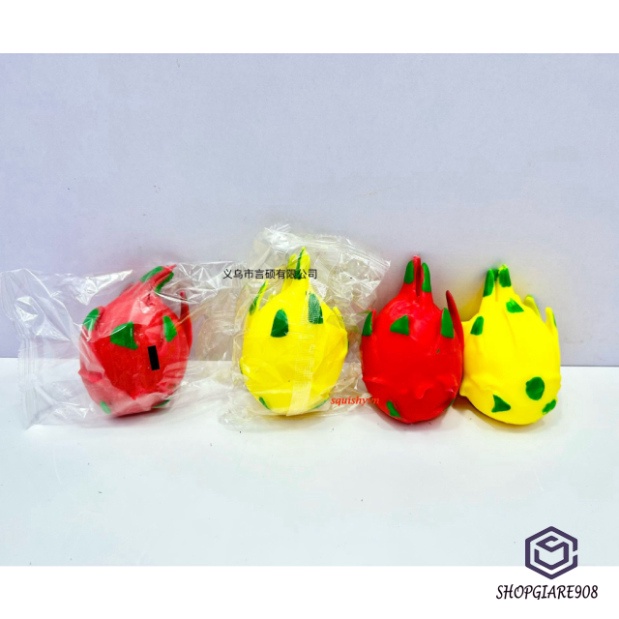 Squishy QUẢ THANH LONG đô chơi bóp tay Mochi mềm mại đáng yêu trung thực giảm stress co giãn đàn hồi co dãn ngộ nghĩnh