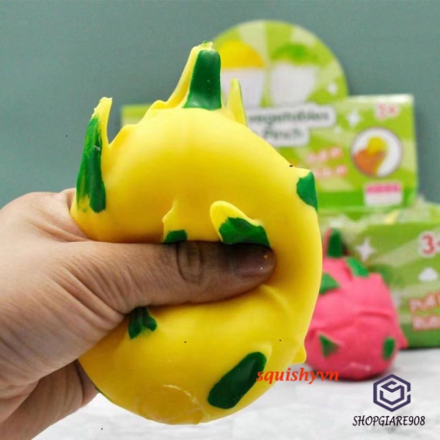 Squishy QUẢ THANH LONG đô chơi bóp tay Mochi mềm mại đáng yêu trung thực giảm stress co giãn đàn hồi co dãn ngộ nghĩnh