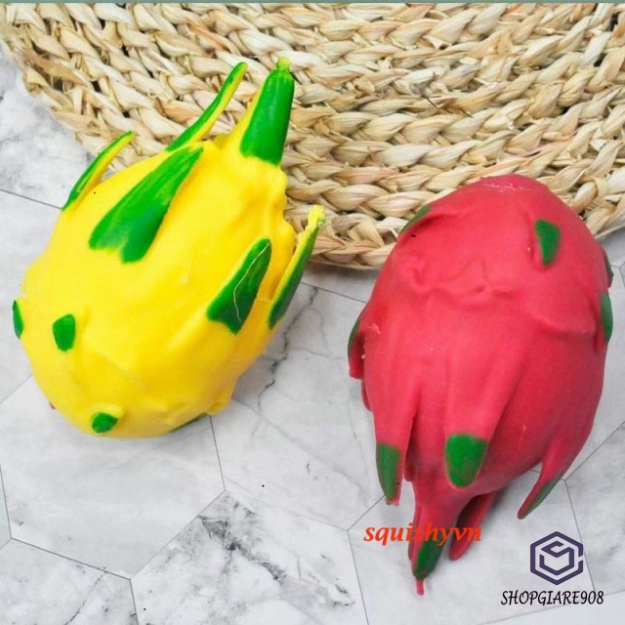 Squishy QUẢ THANH LONG đô chơi bóp tay Mochi mềm mại đáng yêu trung thực giảm stress co giãn đàn hồi co dãn ngộ nghĩnh