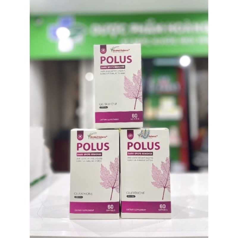 Polus glutathione 1200mg - Viên uống trắng da, chống lão hoá, giải độc gan