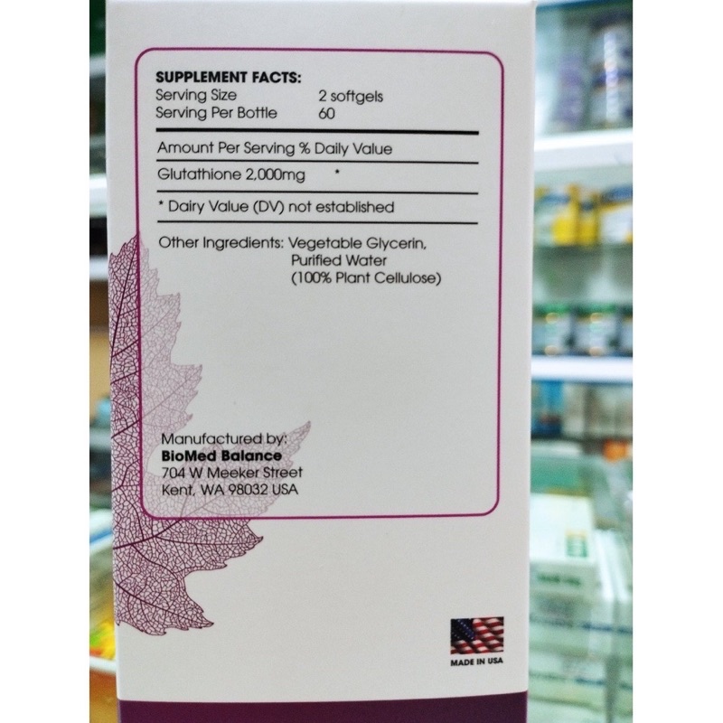 Polus glutathione 1200mg - Viên uống trắng da, chống lão hoá, giải độc gan