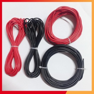 5 Mét dây điện đơn 0.5mm màu đen, đỏ lõi nhiều sợi