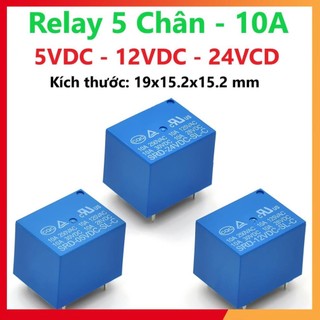 Relay rờ le rơle 5v,12v,24v 5 chân - 5v -10a 12v-10a