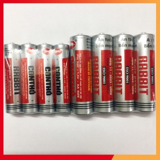 Vỉ 4 pin con thỏ, pin aa lớn, pin aaa bé, pin 1,5v