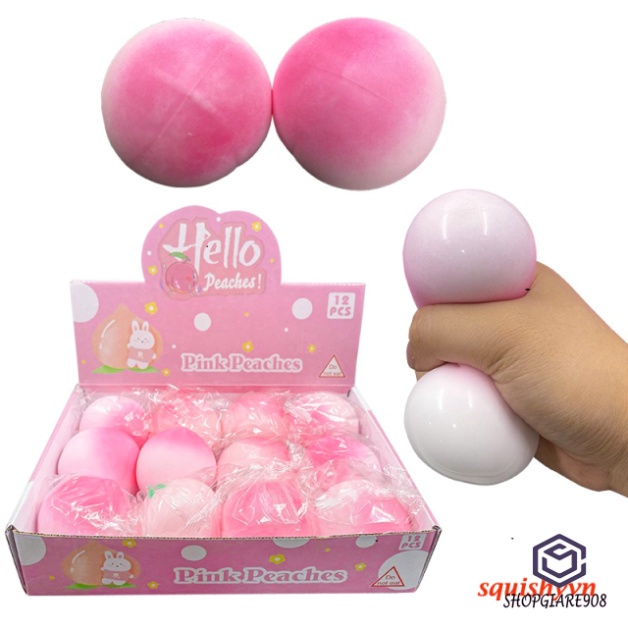 GUDETAMA SQUIShY Hình Quả Đào Hồng Đào Xanh Galaxy cute mochi slime quả dâu tây