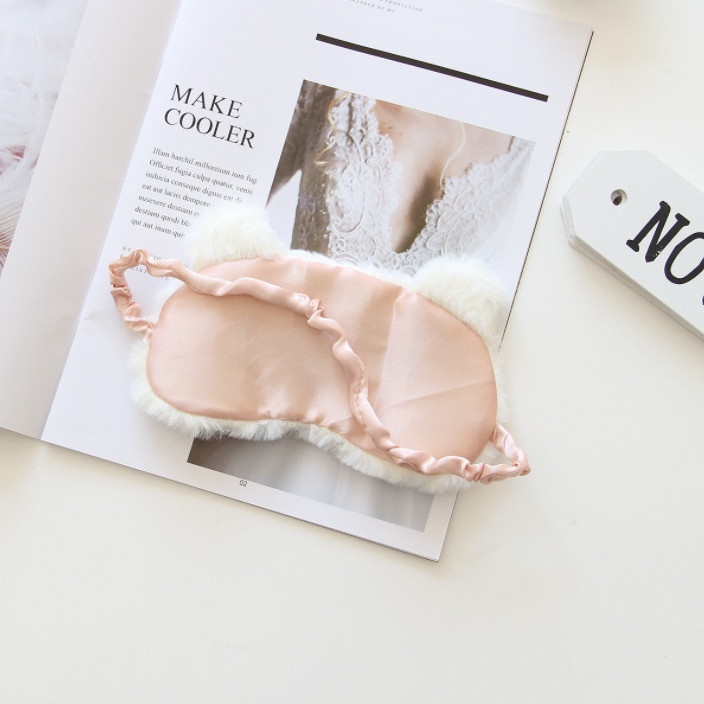 Mặt Nạ Che Mắt Ngủ Thoáng Khí Họa Tiết Gấu Hoạt Hình Phong Cách Nhật Bản