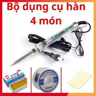 Combo Máy hàn 907+Cuộn Thiếc 50g + nhựa thông + bọt biển chữ nhật