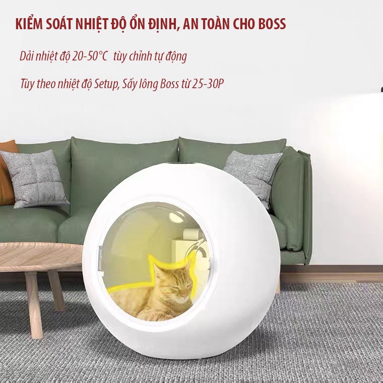 Lồng Sấy Chó Mèo, Thú Cưng Yoose Sấy Diệt Khuẩn An Toàn Cho Thú Cưng - Hà