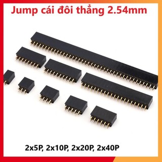 Jump cái đôi thẳng 2.54mm 2x5p, 2x10p, 2x20p, 2x40p