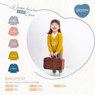 Áo len cổ tim trẻ em kyomi lennie bwl018.01 bu