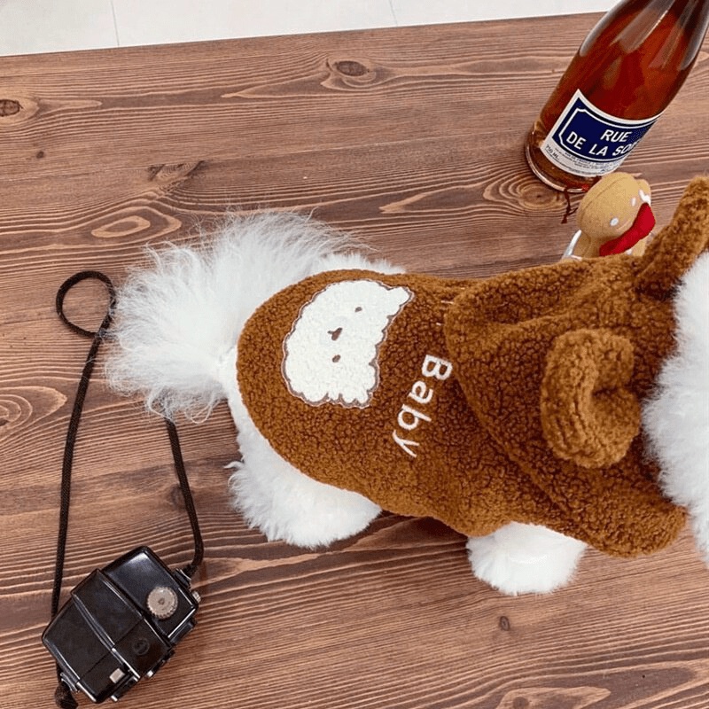 Petshop Áo Len Hình Gấu Bánh Quế Quần Áo Dễ Thương Cho Cún Con Trang Phục Cho Chó Teddy Bichon Hiromi Trang Phục Mùa Đôn