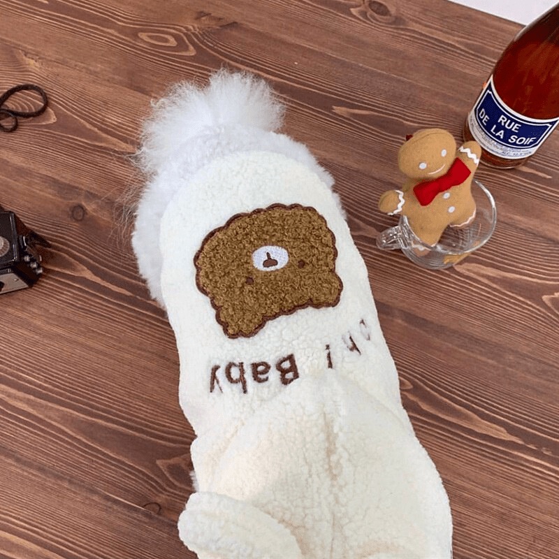 Petshop Áo Len Hình Gấu Bánh Quế Quần Áo Dễ Thương Cho Cún Con Trang Phục Cho Chó Teddy Bichon Hiromi Trang Phục Mùa Đôn