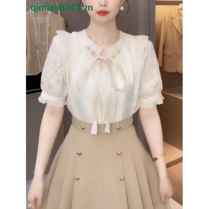 Áo Sơ Mi Hai Dây Mùa Hè Phong Cách Pháp Thiết Kế Chính Hãng Cho Nữ