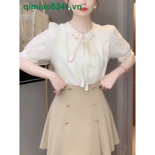 Áo Sơ Mi Hai Dây Mùa Hè Phong Cách Pháp Thiết Kế Chính Hãng Cho Nữ